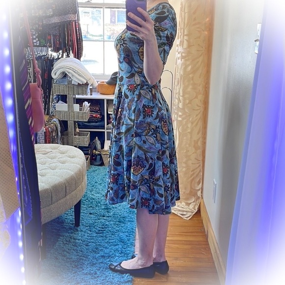 💕Beautiful Floral Lularoe Nicole Dress💕 - Picture 3 of 13